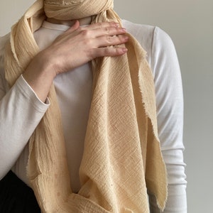 Cotton Gauze Scarf, Naturally Dyed SAMPLE SALE image 9