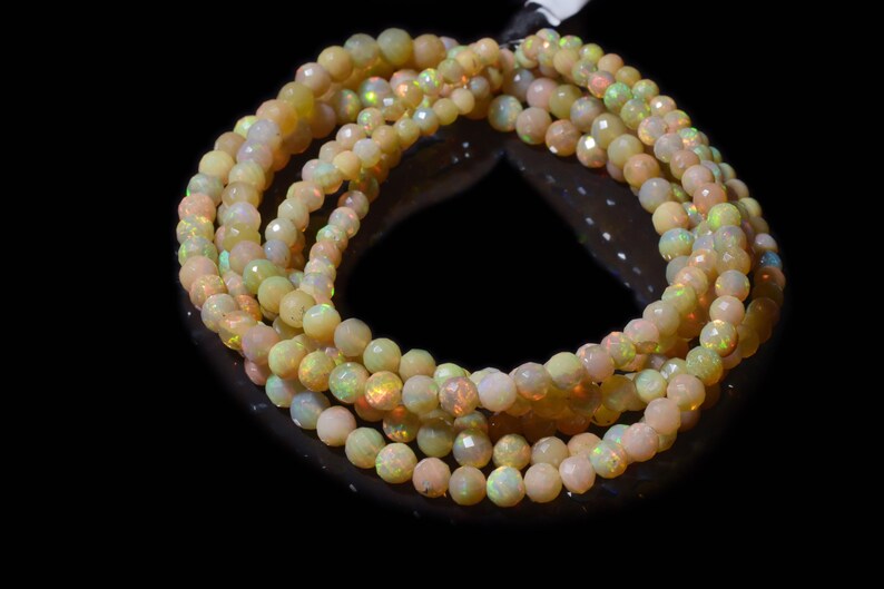 Natural Ethiopian Welo Opal Round Faceted Beads | Wholesale Ethiopian Opal | 4-7 MM | shops 16 Inches | Opal Round Necklace