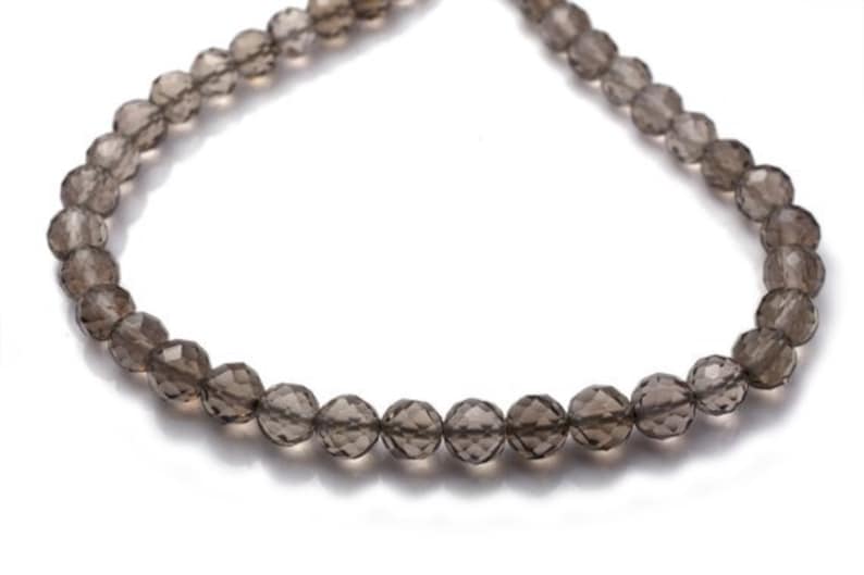 4-5 MM Beads Wholesale Beads 12 Inches Length AAA Smoky Quartz Round Beads