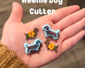 Wiener Dog Polymer Clay Cutter | Animal Earrings | Physical Cutter