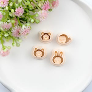 Kawaii Animal Stud Cutter Pack / Polymer Clay Cutters / Jewelry Maker Tools / Clay Crafting Supplies