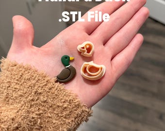 Mallard Duck Polymer Clay Cutter Digital STL File | Animal Cutters | Commercial & Personal Use