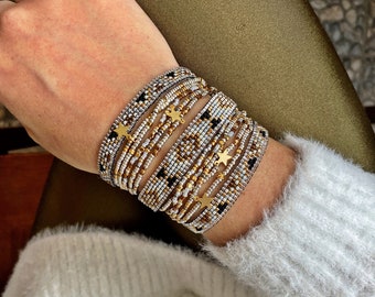 Bracciale e orecchini creati con perline Miyuki - Gioielli - Bracci