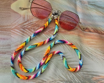 SunGlasses Chain, Sunglass Strap for Women, Hawaii Beaded Jewelry, Eye glass Holder, Boho Jewelry