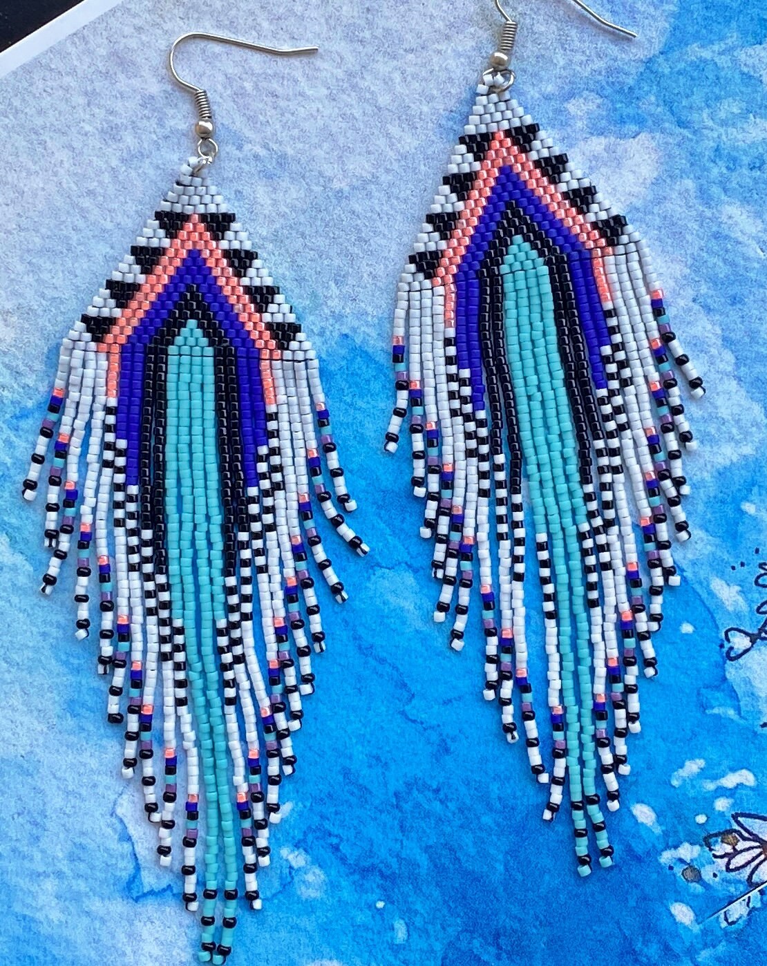 Orecchini Pendenti Boho In Argento Con Perle D'Acqua Dolce E Turchese: Stile Etnico A Lampadario