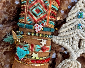 Handmade Bracelet for Women, Beaded Stackable Bracelet, Native Americans Jewelry, Boho Style Bracelet, Christmas gifts for Women
