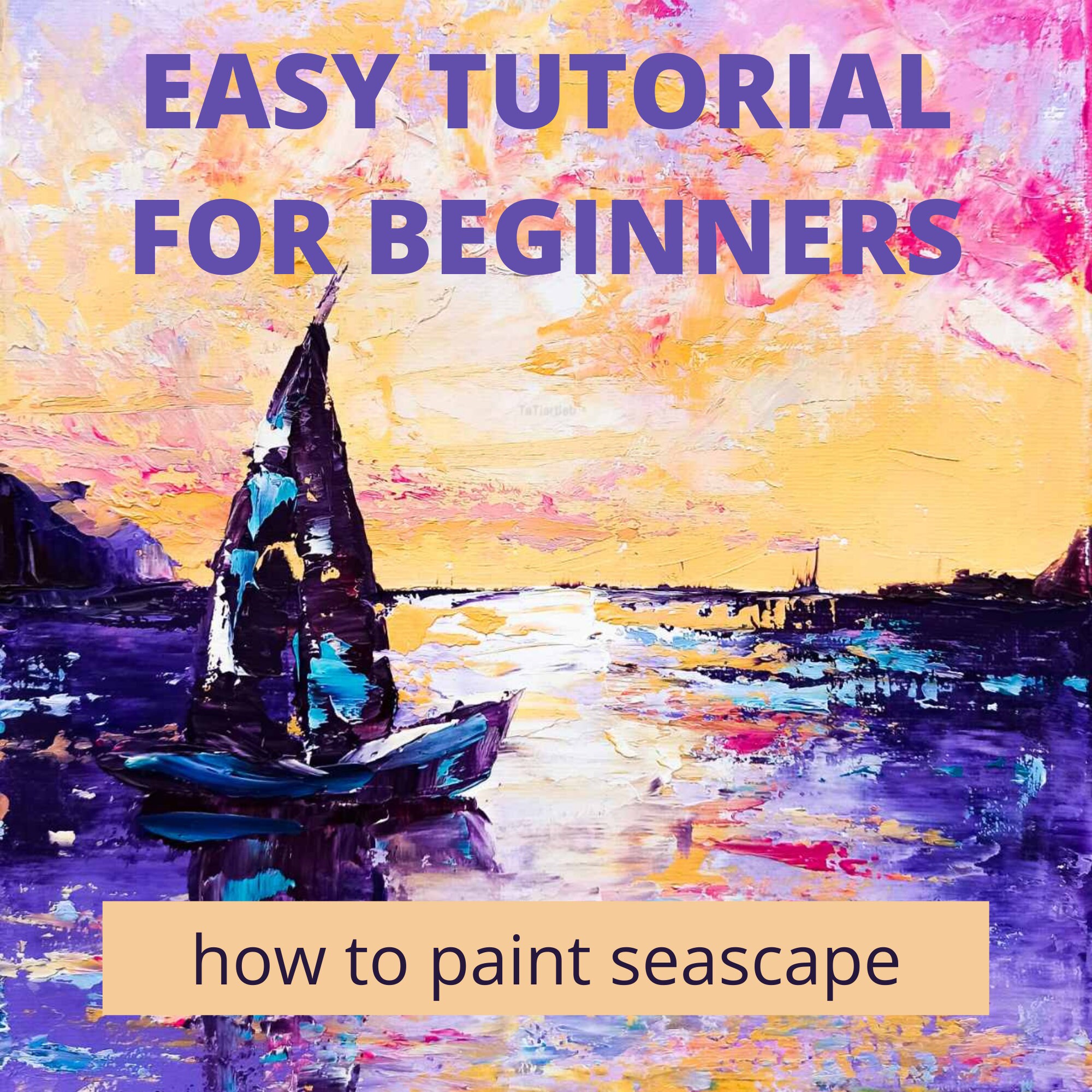 How to paint boats Lesson download Video tutorial for Etsy