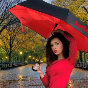 Custom Umbrella, Personalized Umbrella, monogram umbrella, Red Umbrella, personalized gift, teacher gift, gift for employee