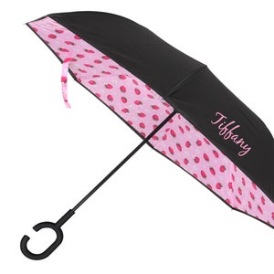 Custom Umbrella, Pink Strawberry umbrella, Personalized Umbrella, monogram umbrella, personalized gift, teacher gift, employee gift