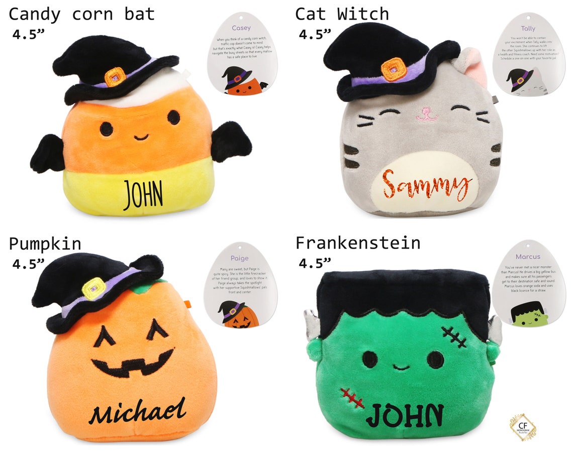 Squishmallow Halloween Marvin the Monster 4.5 inch Squishable Etsy
