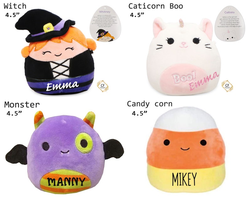 Squishmallow Halloween Candy corn bat 4.5 inch Squishable | Etsy