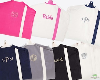 Borsa porta abiti in tela personalizzata, borsa da viaggio sospesa con monogramma