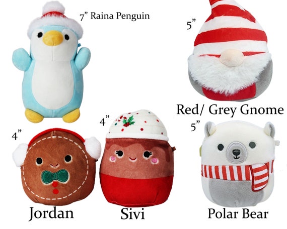 Squishmallow Christmas Sivi and Jordan Gingerbread 4, Custom Squishmallow,  Christmas Gift, Personalized Stuffed Animal 