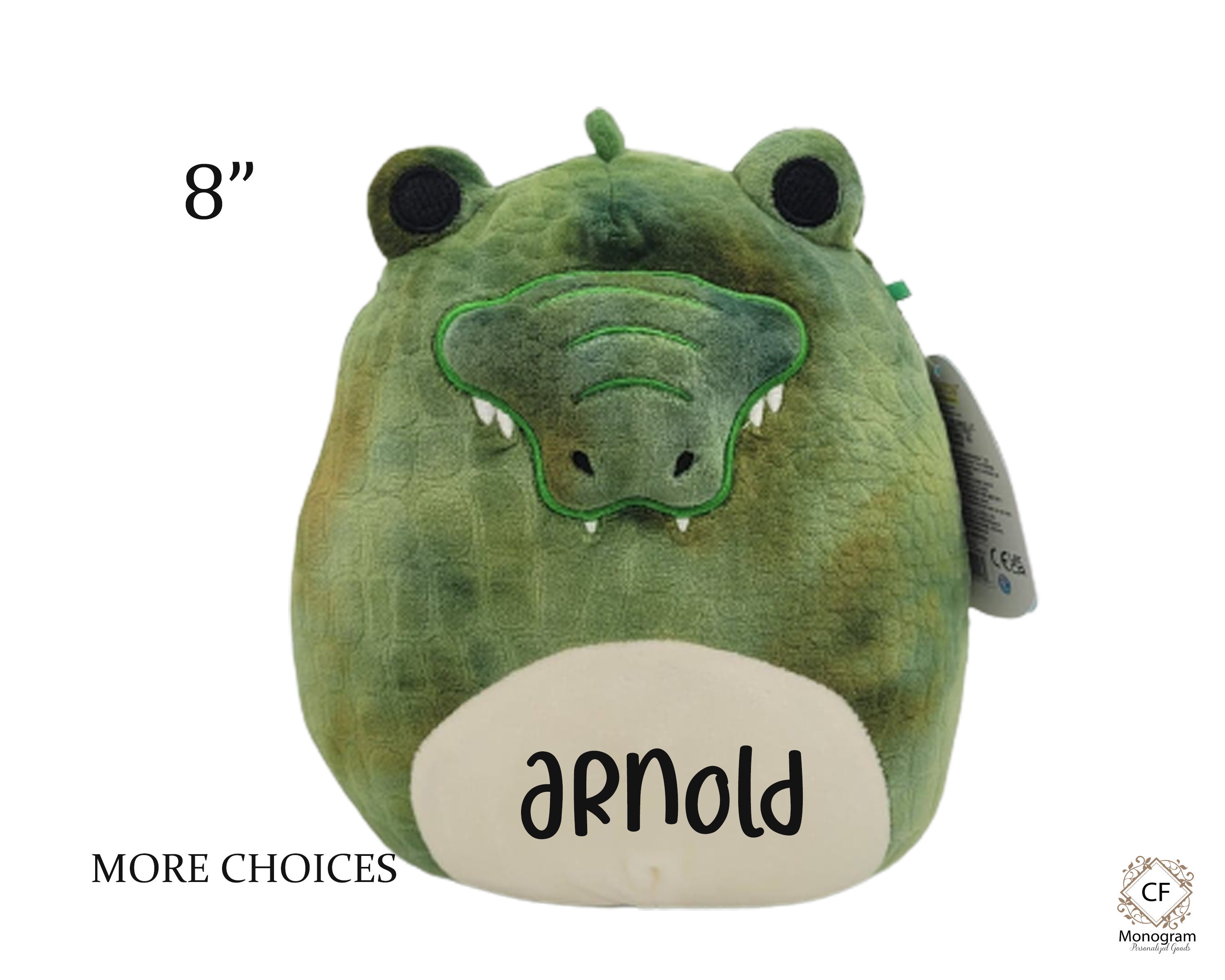 Squishmallow Arnold Alligator, Green Gator 8 Inch, Squishable Plush,  Birthday Gift, Personalized Stuffed 
