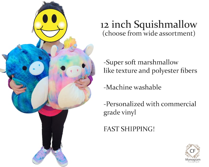 Personalized Squishmallow Blue Dragon 12 inch Squishable | Etsy