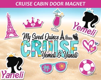Personalized Birthday Cruise Suite Door Magnet/ Happy Birthday Door Magnet/ Cruise Magnet/ Cruise Decor, Celebration Cruise Magnet, Europe