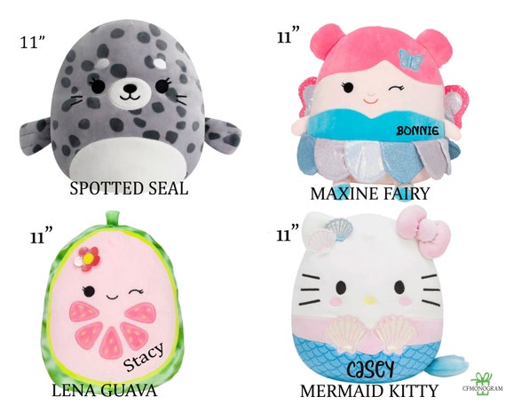 Squishmallow 6.5 Stitch Squad W/custom Hand-made Beaded ''personalized  Name'' Clip-on Charm Collectible 