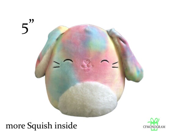 Squishmallows Candy The Rainbow Tie Dye Bunny 11 inch Plush Toy for sale online 