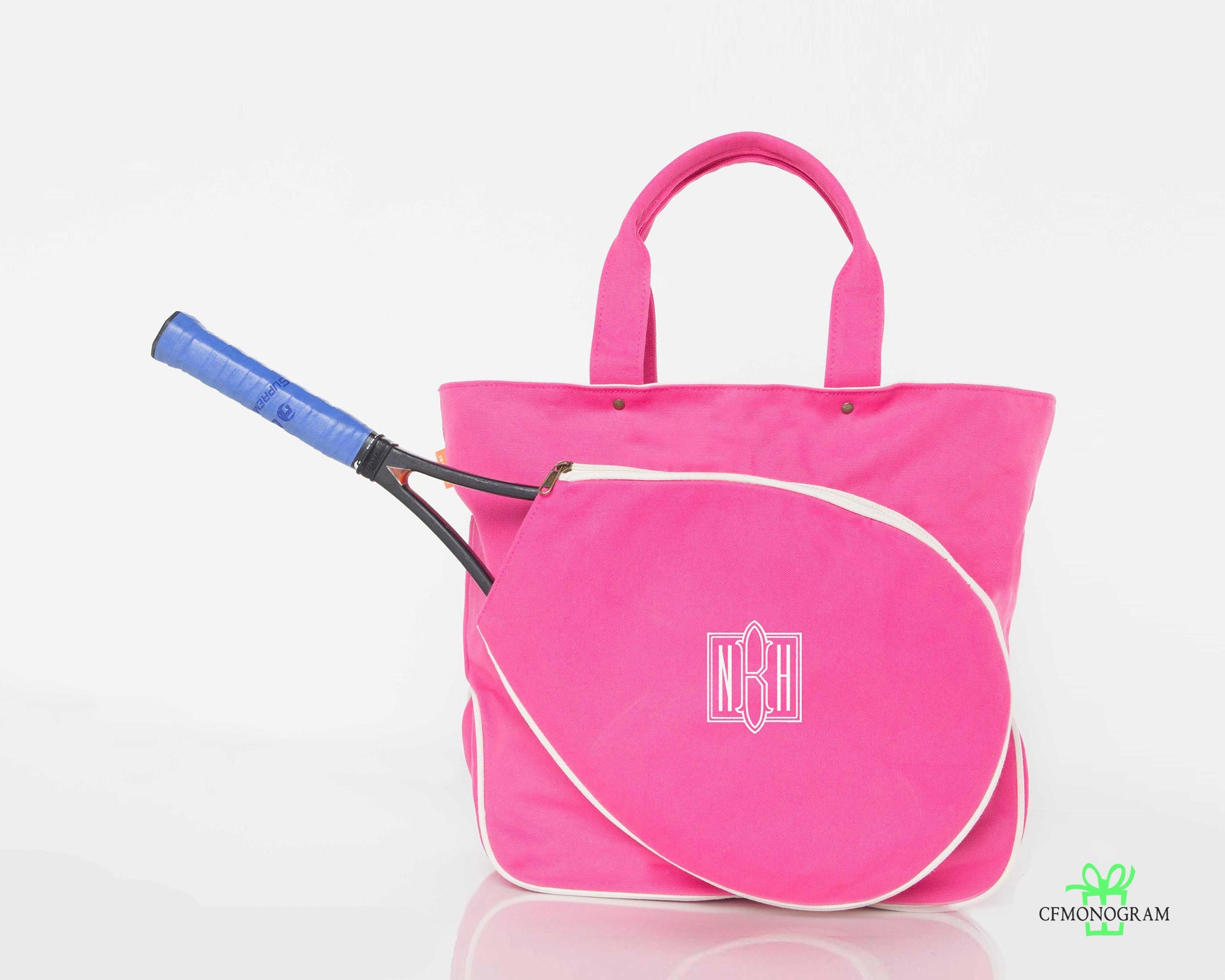 Monogrammed Tennis Bag Racquet Tote Canvas Monogram 