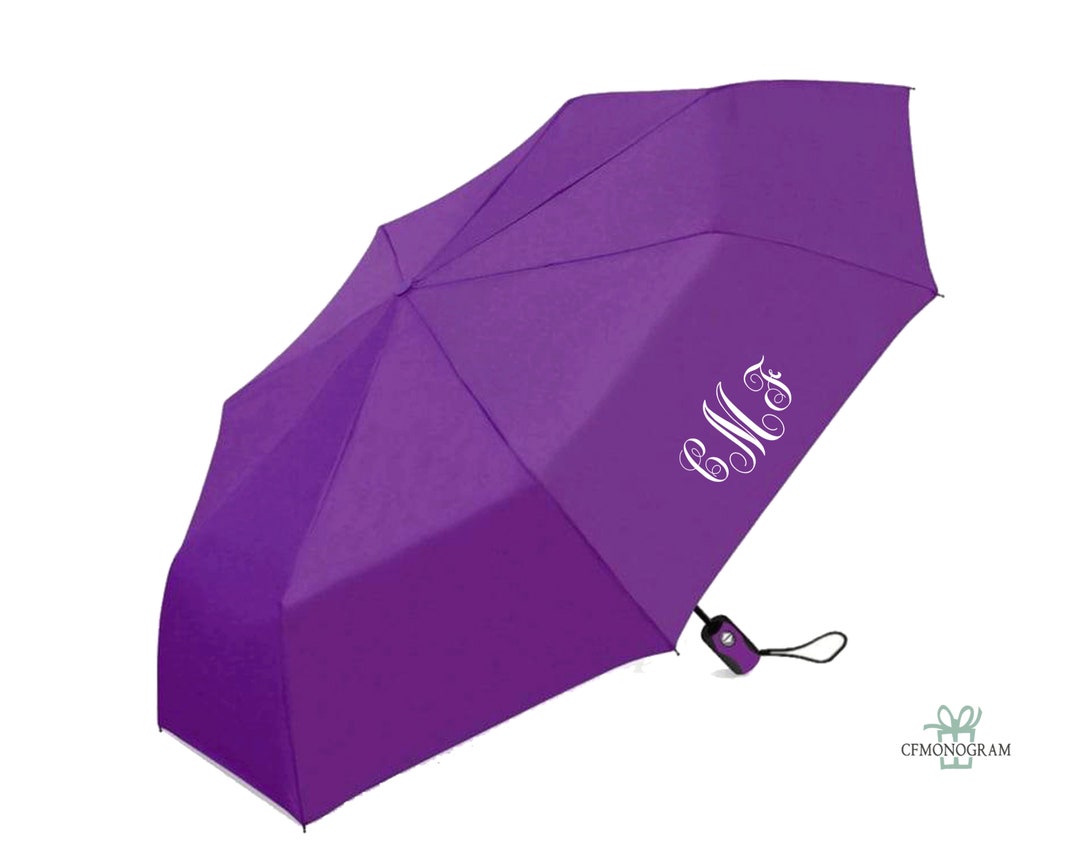 Custom Compact Umbrella, Personalized Umbrella, Monogram Umbrella