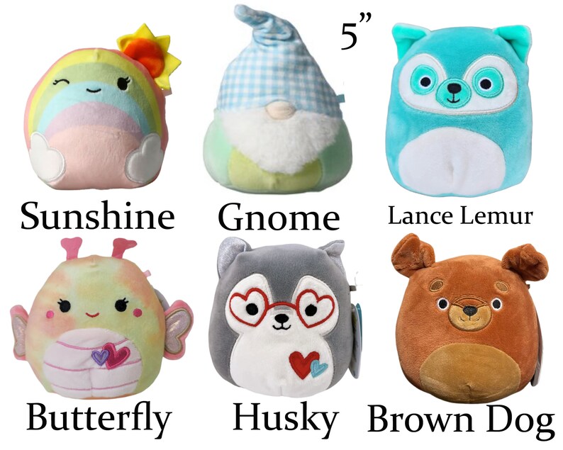 Squishmallow personalizado Brian Grey Dog 5 Connor Cow Etsy México