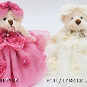 8 Personalized Birthday Teddy Bear, Quince Años Quinceañera Last Doll, Sweet 16 Teddy Bear,Birthday teddy gift, Victorian Teddy Bear, Tulle image 8