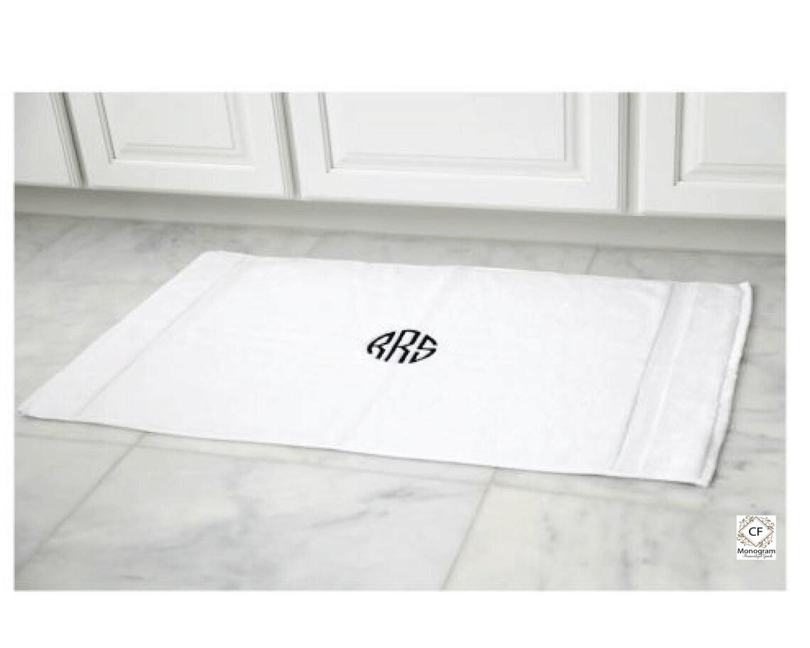 Custom bath mat Monogram bath mat Personalized bath mat Etsy