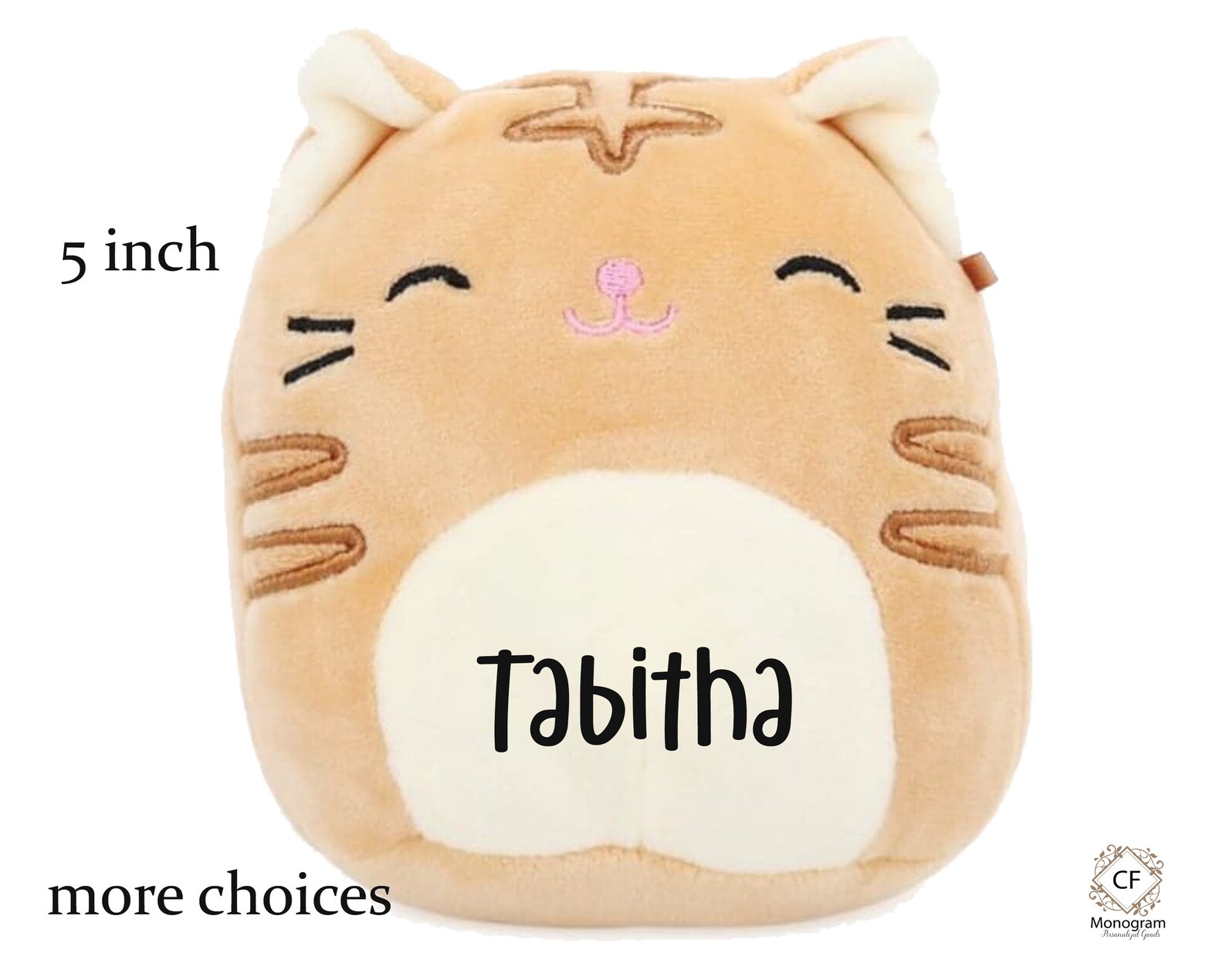 Squishmallow Nathan Tabby Cat Brown Cat 5 inch Easter basket | Etsy