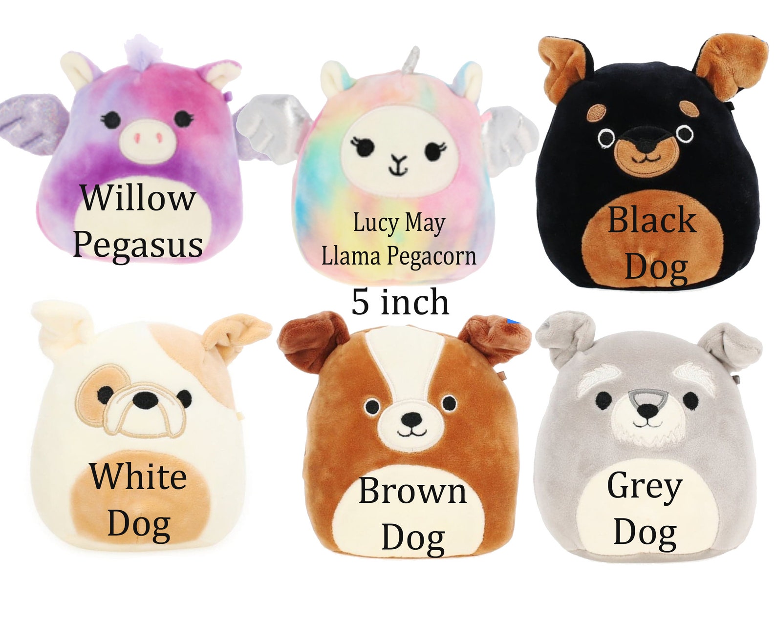 Squishmallow Brock Bulldog 5 inch White Polar Bear Easter | Etsy