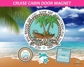 Personalized Cruise Door Magnets/ Cruise door decorations, Do not Disturb, Anniversary Cruise Magnet/ Couples, Not all who wander are lost