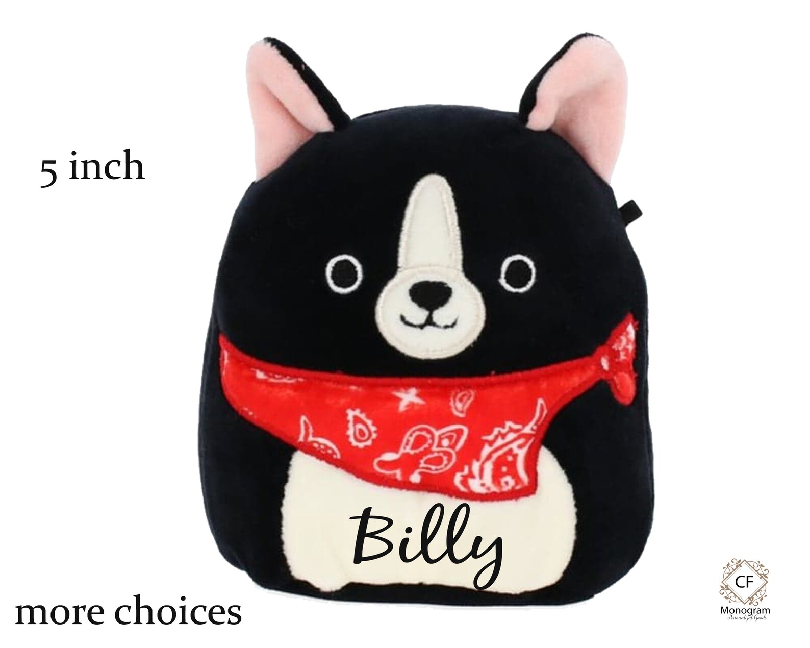 Squishmallow Teddy Boston Terrier 5 inch Easter basket | Etsy