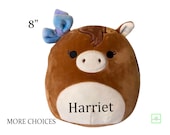 Personalized Squishmallow Tomar Brown Horse 9 inch, Squishable plush, Birthday gift, Personalized Stuffed Animal, Custom Plush, 2021