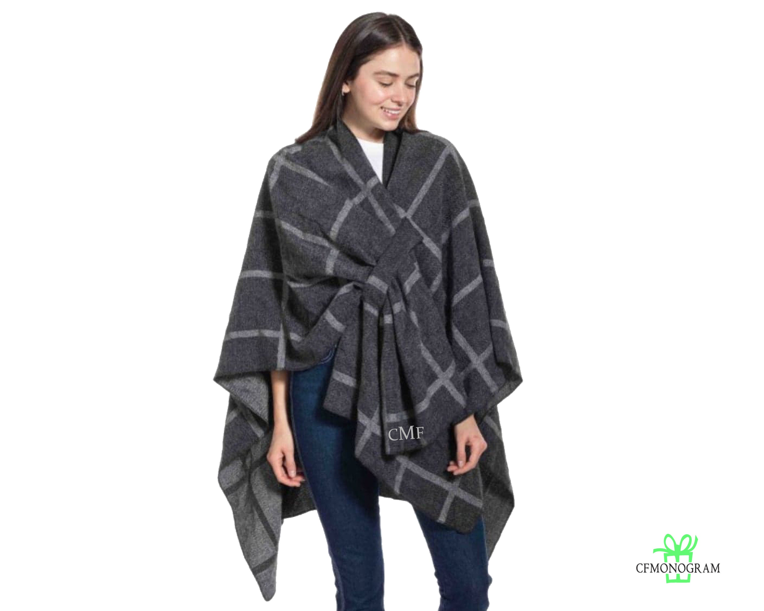  n/a Winter Scarf for Women Cape Flowers Scarves with Wool Scarf  Shawl Poncho (Color : Color 3, Size : 182cmX70cm) : Clothing, Shoes &  Jewelry