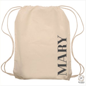 Personalized drawstring bag, Cinch Bag, Bridesmaid Bag, Drawstring backpack