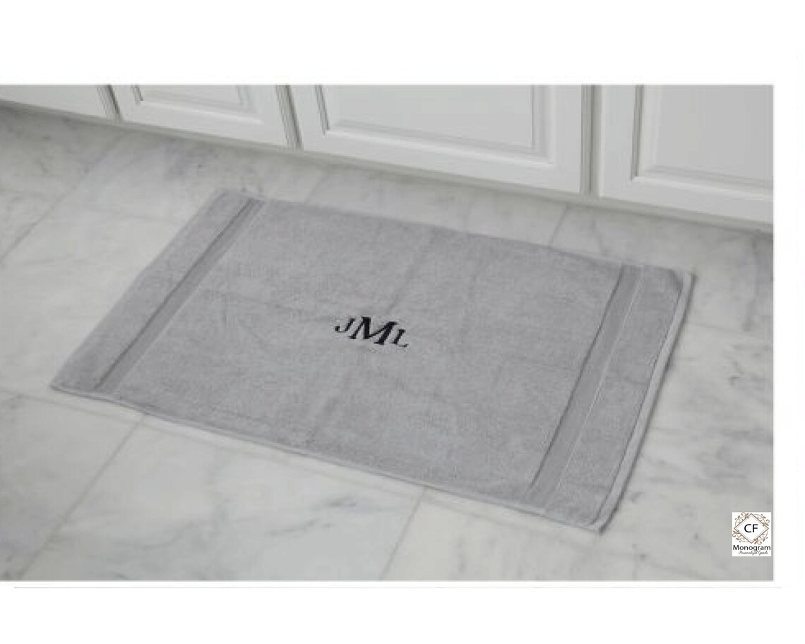 Custom bath mat Monogram bath mat Personalized bath mat Etsy