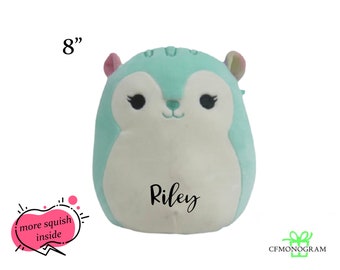 Personalized Squishmallow Serene Squirrel 8 inch, Custom Squishmallow, Birthday gift, Personalized Stuffed Animal, Custom Plush