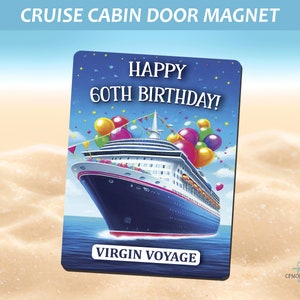 Personalized Birthday Cruise Suite Door Magnet/ Happy Birthday Door Magnet/ Cruise Magnet/ Cruise Decor, Celebration Cruise Magnet