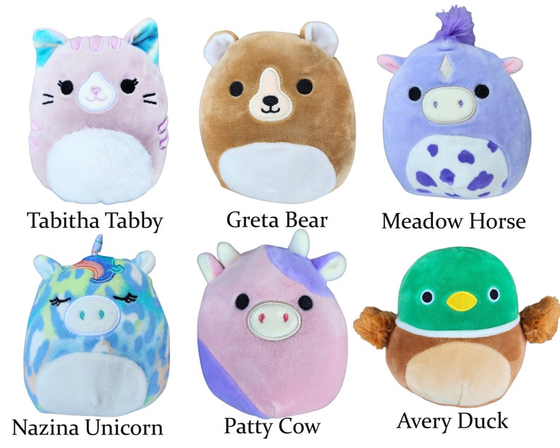 Personalized Squishmallow Brian Grey Dog 5 Connor Cow Etsy