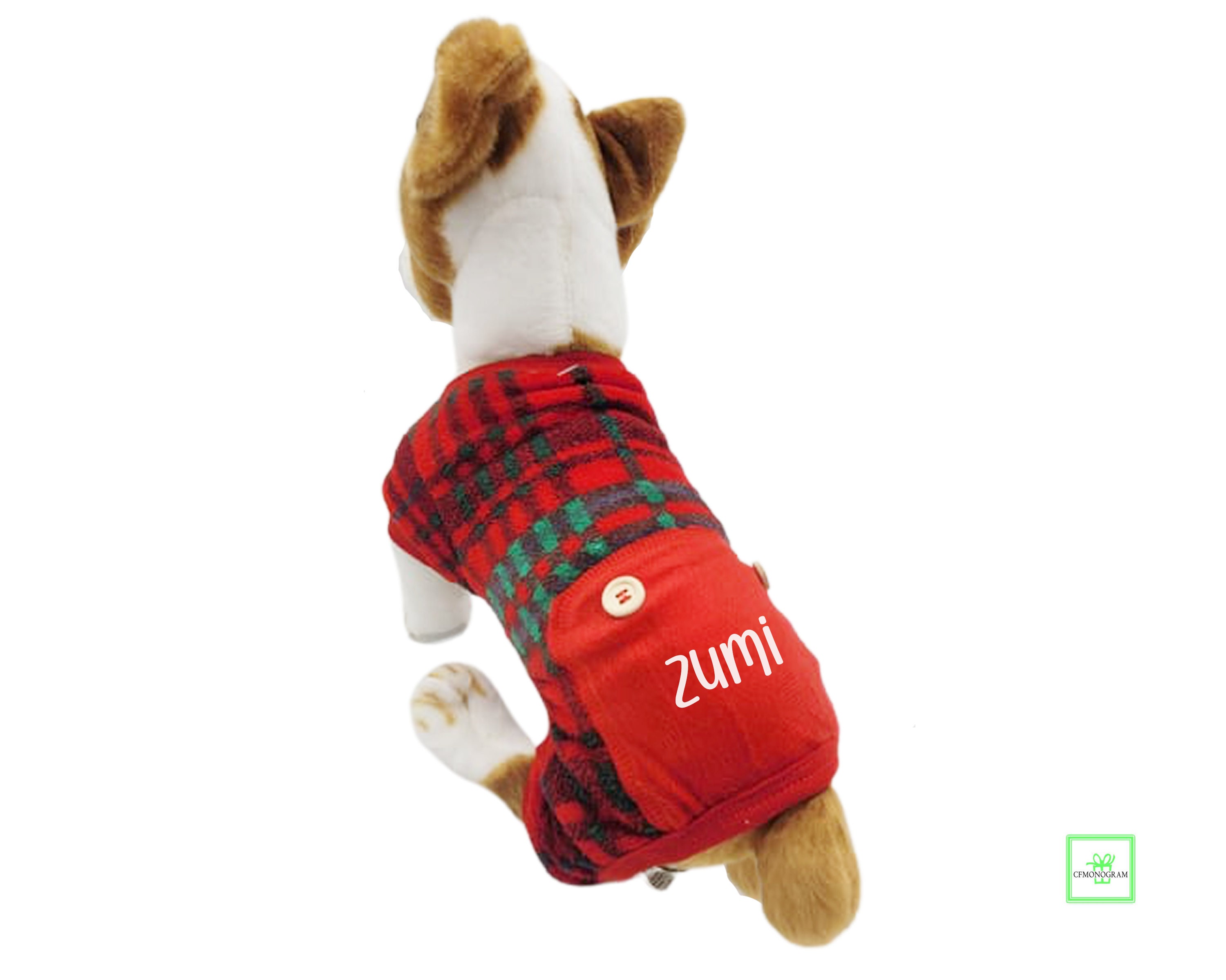 Red and black flannel dog pajamas hotsell