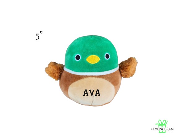 Personalized Squishmallow Avery Duck 5 Inch, Green Mallard Spring