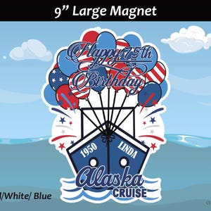 Personalized Birthday Cruise Suite Door Magnet/ Happy Birthday Door Magnet/ Cruise Magnet/ Cruise Decor, Celebration Cruise Magnet