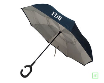 Custom Umbrella, Grey umbrella, Personalized Umbrella, Mens monogram umbrella, personalized gift, teacher gift, employee gift