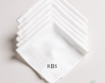 Personalized Men's Handkerchief Set - Perfect Gift for Groomsmen and Dad