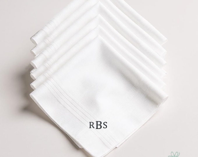 Personalized Men's Handkerchief Set - Perfect Gift for Groomsmen and Dad