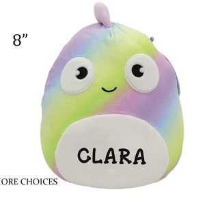Personalized Squishmallow Honeydew Chameleon 9 inch, Rainbow Chameleon, Birthday gift, Personalized Stuffed Animal, Custom Plush