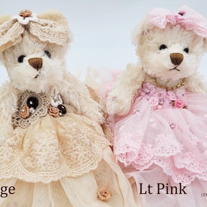 8 Personalized Birthday Teddy Bear, Quince Años Quinceañera Last Doll, Sweet 16 Teddy Bear,Birthday teddy gift, Victorian Teddy Bear, Tulle image 7