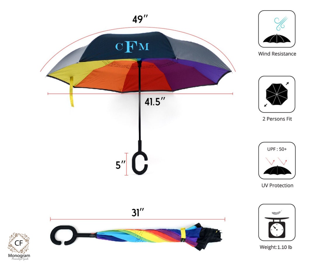 Custom Umbrella Personalized Umbrella Monogram Umbrella Etsy