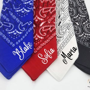 Personalized Bandana, Monogrammed Bandana, Bandana for Bridesmaids, Bachelorette Bandanas