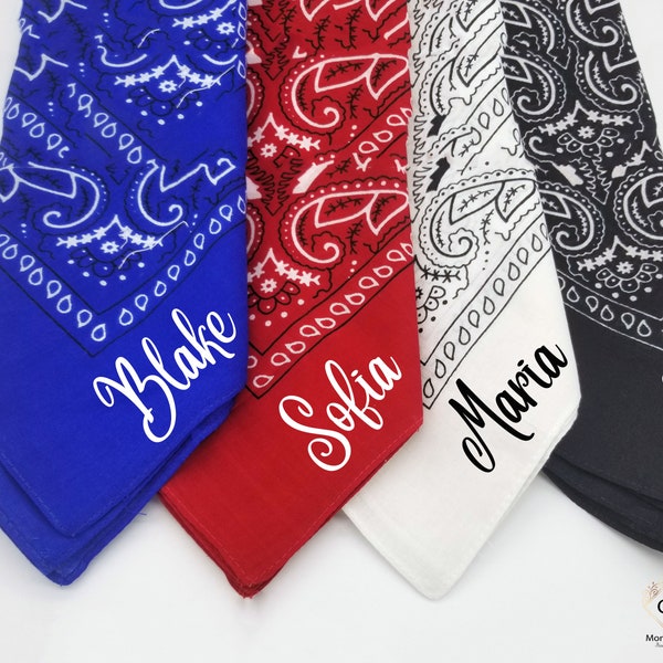 Monogrammed Bandana, Personalized Bandana, Bandana for Bridesmaids, Bachelorette Bandanas