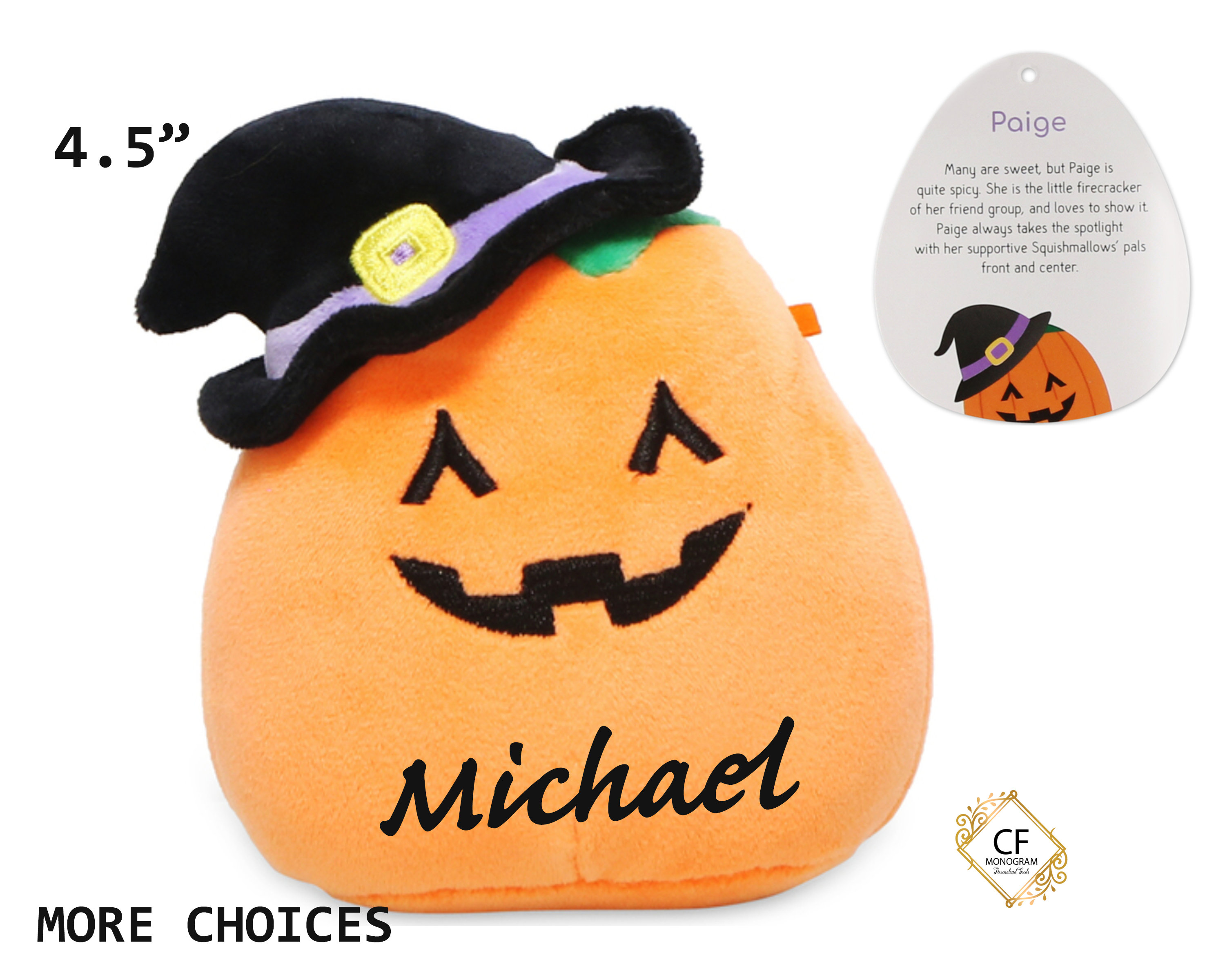 Squishmallow Halloween Pumpkin 4.5 inch Squishable plush | Etsy